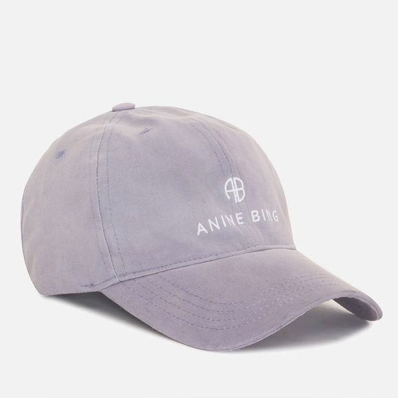 Anine Bing Accessories - Anine Bing Jeremy Cotton Twill Baseball Cap Washed Lavender